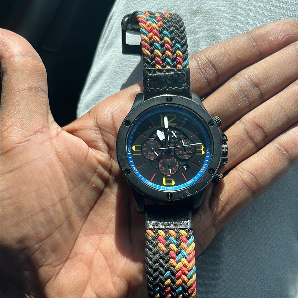 A/X Armani Exchange Multicolor Strap Watch